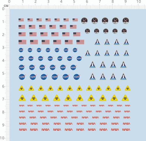 Decalcomanie nasa per - per, kit