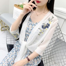 Womens Embroidered Chiffon