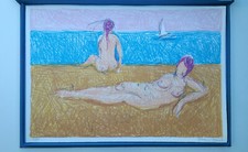 5 lito Giovanni MARCH Le Veneri e il mare Livorno Ghiglia Puccini Futurismo