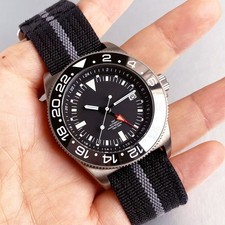 Orologio Luminous NH34 GMT 42mm Titanio 200M Subacqueo Tattico Rana Uomo Zaffiro