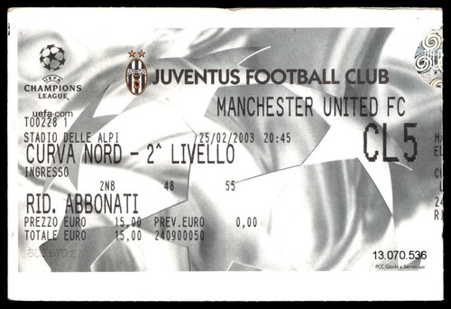 Biglietto juventus 2003 - biglietto,
