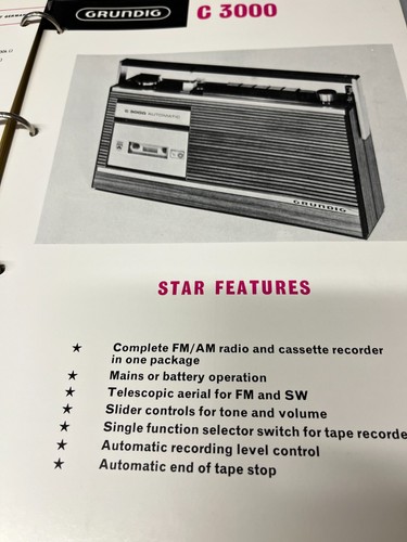Grundig c3000 radio tape - c3000, radio/