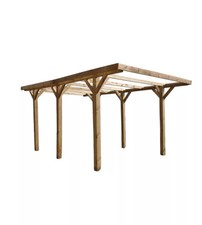 TETTOIA AUTO SINGOLA IN LEGNO