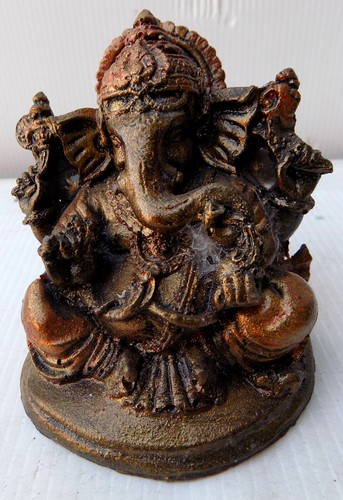 Piccolo ganesh arancio bronzo - ganesh,