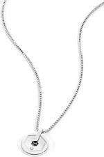 Collana Morellato Uomo Acciaio Argento Ciondolo Zircone Bianco SKO05