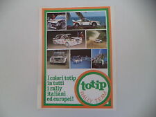 advertising Pubblicità 1982 TOTIP e FIAT 131 ABARTH RALLY