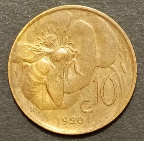 Centesimi lire ape 1920 - 10,