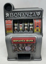 Bonanza Giocattolo Slot Machine Stile Coin Bank Meccanico 11 in Metallo Plastica Funziona