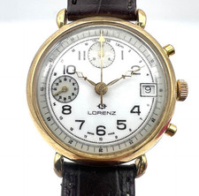Orologio Lorenz Chronograph Valjoux 7765 Manuale Cassa Placcata Oro Cronografo
