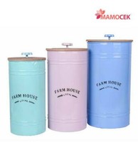 BARATTOLO Contenitore metallo ferro portaoggetti decorazione casa cucina country