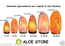 LAMPADA DI SALE ROSA HIMALAYA base in legno, filo e lampadina - VARIE DIMENSIONI