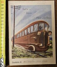 Quaderno Littorina Con Fascio Littorio Periodo Fascista 1935-1936 Ferrovia