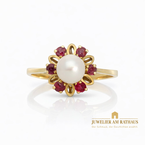 Anello perle vintage oro