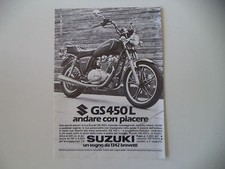 advertising Pubblicità 1982 MOTO SUZUKI GS 450 L