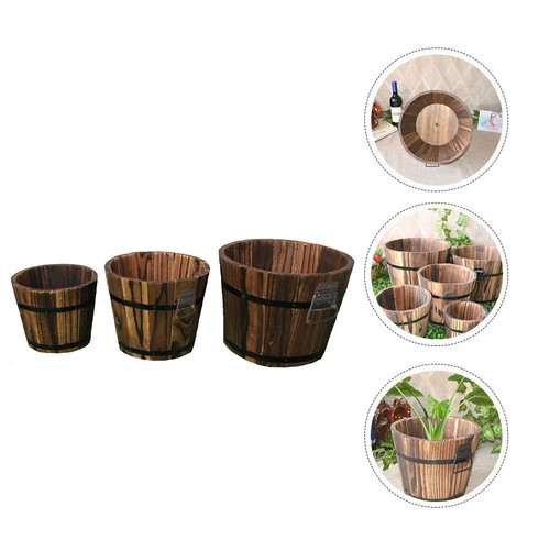 Fioriera legno retrò 3 - in,