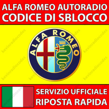 ✅ALFA ROMEO RADIO CODICE DI SBLOCCO 145 166 GIULIETTA SPIDER MITO VP2 DAIICHI✅