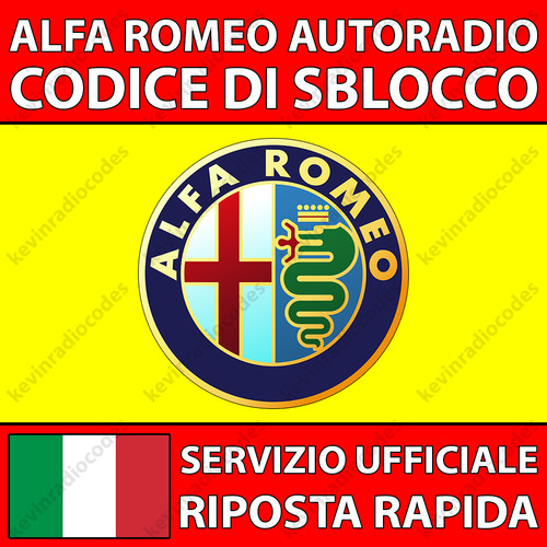 Alfa romeo radio codice - codice, di
