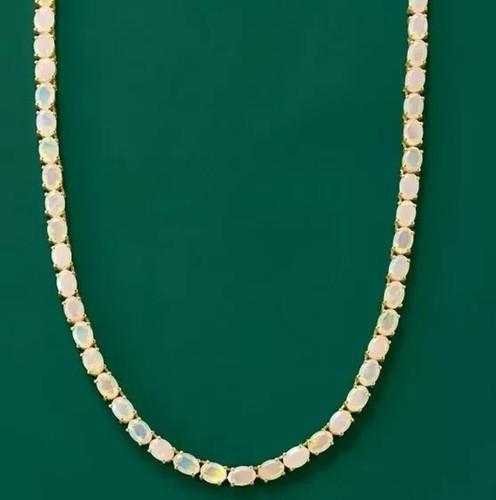 Collana tennis ovale opale - opale, di