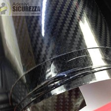 Pellicola adesiva CARBONIO NERO lucido 5D car wrapping auto moto varie misure