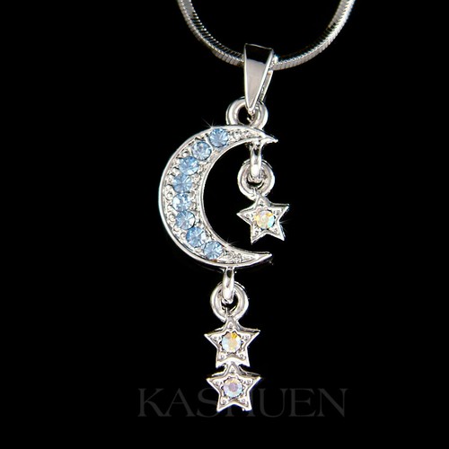 Blu crescent luna stella - blu,