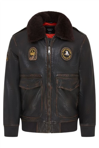 Bomber uomo pelle - , nera
