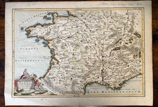 Mappa antica - FRANCIA - Gallia Narbonensis, Lvgdunensis et Aqvitania - 8 x 12"