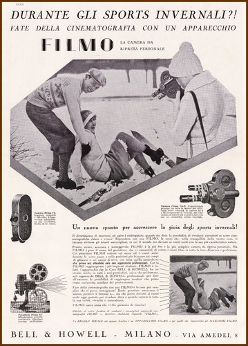 Pubblicita 1930 filmo bell - filmo, e