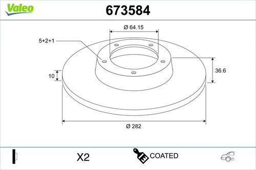 Set freni disco valeo 673584 - freni, a