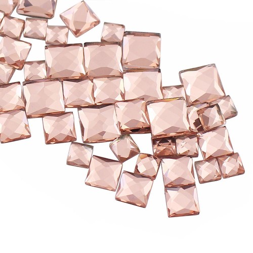 Strass quadrati fondo - , piatto