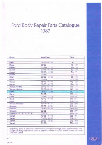 Ford sierra mk1 incl xr4i - mk1,