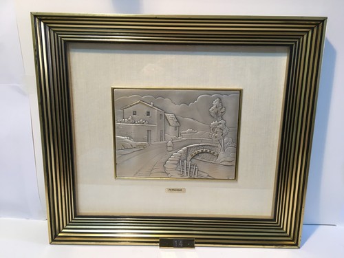 Quadro cornice righe oro/nero