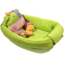 Tappeto Gioco Neonato Morbido in Spugna Mucca Verde 102x135 cm con Sponde 505.06