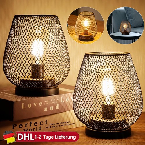 Lampada gabbia metallo vintage