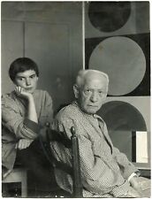 Roger Catherineau - Auguste Herbin & Geneviève Claisse - Tirage argentique 1950s