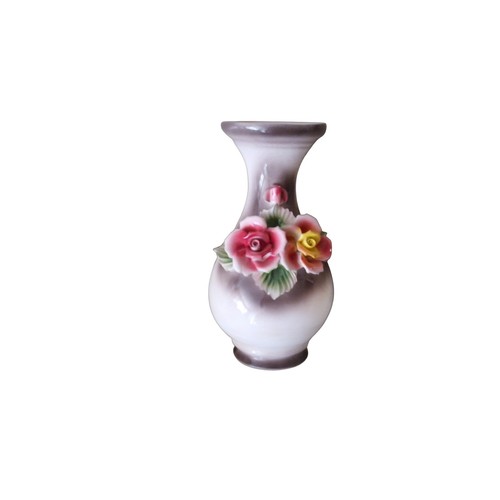 Vaso capodimonte italiano rose - vaso,