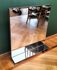 Specchio da bagno vintage, 3 luci, anni '70