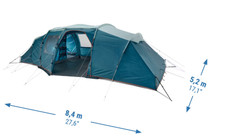tenda da campeggio per famiglia da 8 posti usata due volte