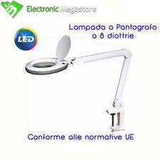 LAMPADA PER LABORATORIO E CENTRI ESTETICI LENTE 8 DIOTTRIE LED