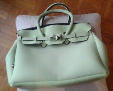 BORSA MY BAG A MANO VERDE ACQUA MADE IN ITALY