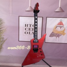 Pickup HH chitarra elettrica Explorer rosso metallizzato fatto a mano ponte FR in magazzino