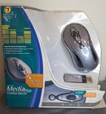 Mouse senza fili Logitech MediaPlay blu 11 pulsanti PC nuovo con scatola