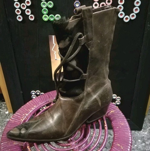 Stivali salieri vintage pelle - vintage,