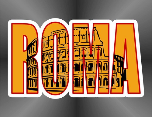 Adesivo bandiera italia roma - adesivo,