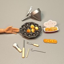 Re-ment Size Miniatura STREET FOOD TAKOYAKI PAN Polpo Palline Barbie Casa delle Bambole