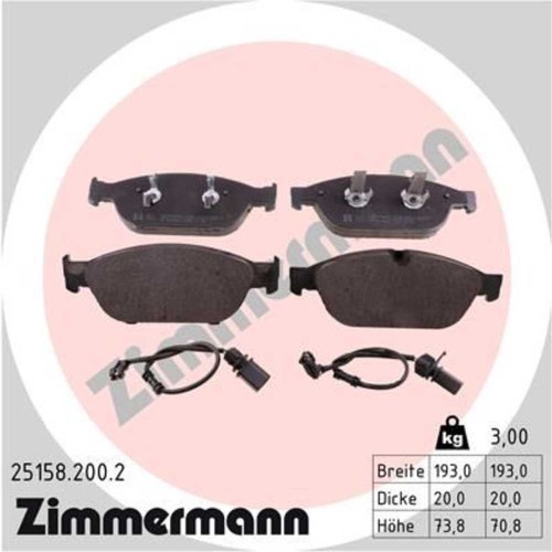 Zimmermann set pastiglie - , freno