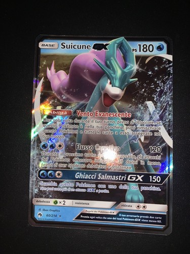 Carta pokémon suicune - carta,