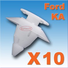 10X FORD KA FISSAGGIO PARAURTI CHIUSURA PLASTICA TRIM CLIP ANTERIORE POSTERIORE