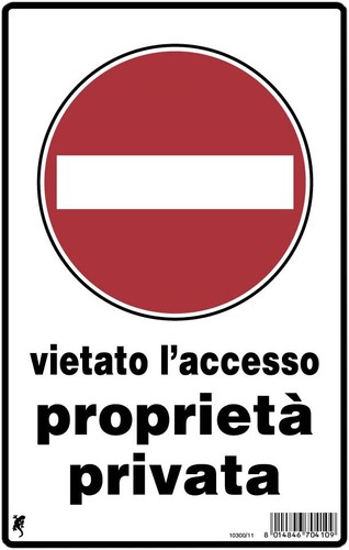 Cartello segnaletico vietato - segnaletico,