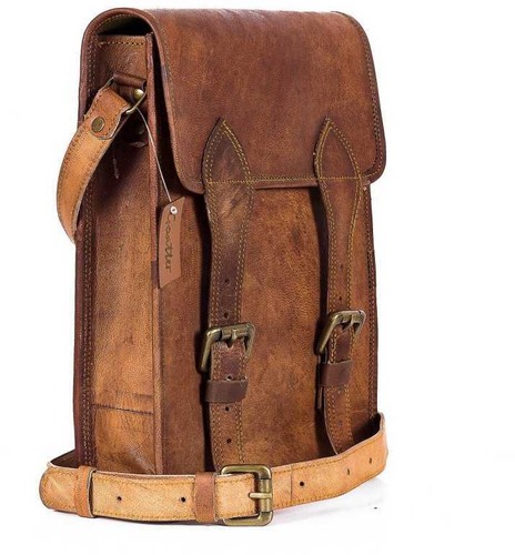 Pelle borsa vintage tracolla - pelle,