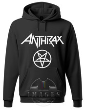 FELPA ANTHRAX CON CAPPUCCIO HOODIES MUSIC HEAVY METAL BAND BIG FOUR